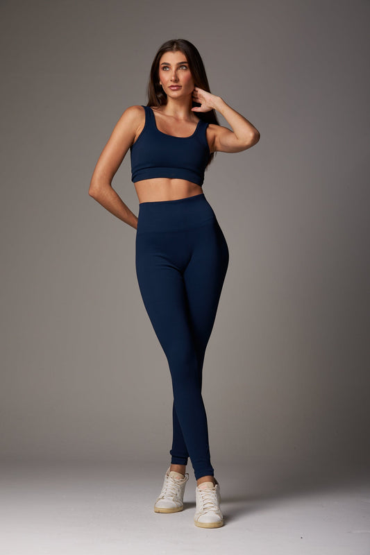 Legging Outsider Seamless Azul Marinho