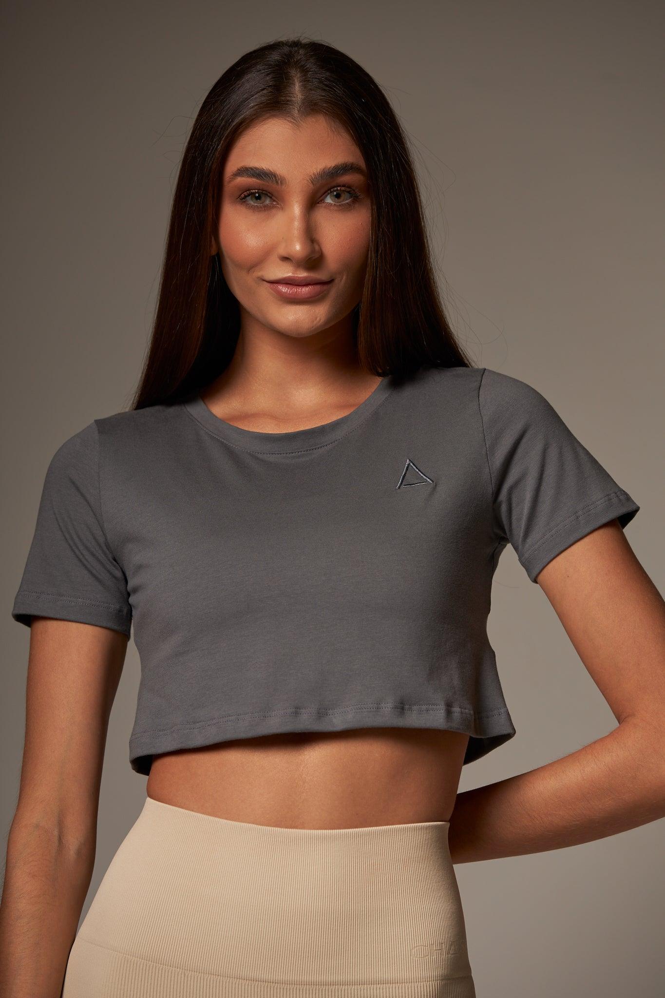 Cropped Essential Grey Lead